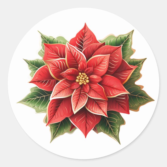 Stickers Holiday Poinsettia (Devant)