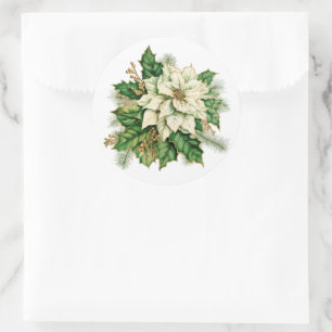 Stickers Holiday Poinsettia