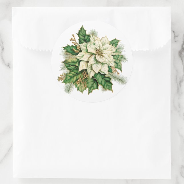 Stickers Holiday Poinsettia (Sac)