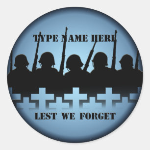 Stickers Hommage Soldat De Peur D'Oublier Les Stic