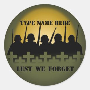 Stickers Hommage Soldat De Peur D'Oublier Les Stic