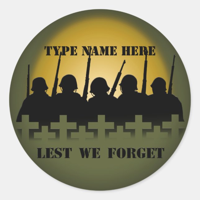 Stickers Hommage Soldat De Peur D'Oublier Les Stic (Devant)