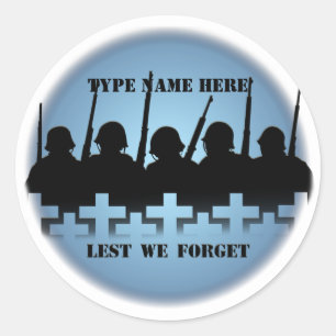 Stickers Hommage Soldat De Peur D'Oublier Les Stic