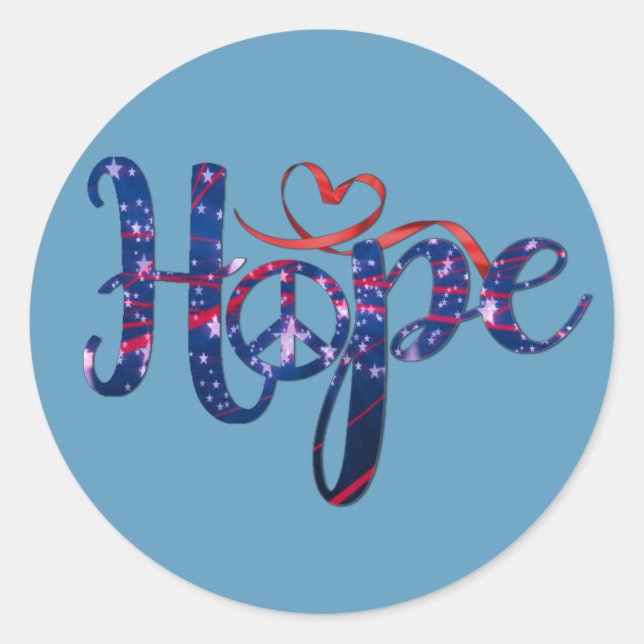 Stickers Hope for Peace Round (Devant)
