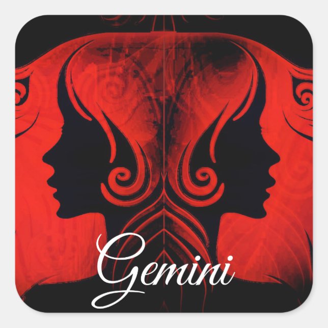 Stickers Horoscope Zodiac Gemini Twins (Devant)