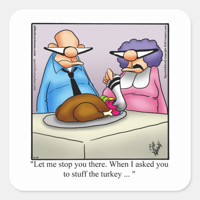 Stickers Humour de Thanksgiving (Devant)