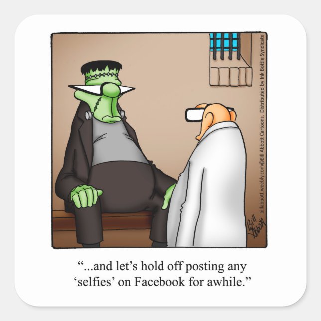 Stickers Humour Halloween Funny Frankenstein (Devant)