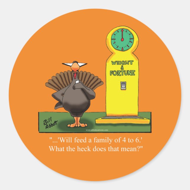 Stickers Humour Thanksgiving amusant (Devant)