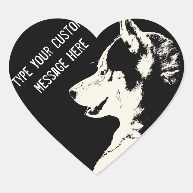 Stickers Husky Siberian Husky Stickers Malamute (Devant)