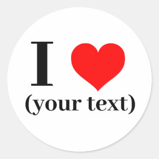 Stickers I heart - Personnalisé (ajouter image/tex