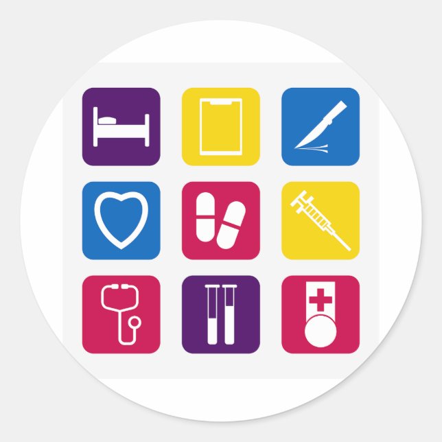 Stickers Icônes Médicales (Devant)