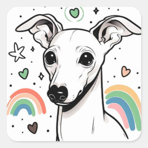 Stickers Iggy Italian Greyhound Doodle