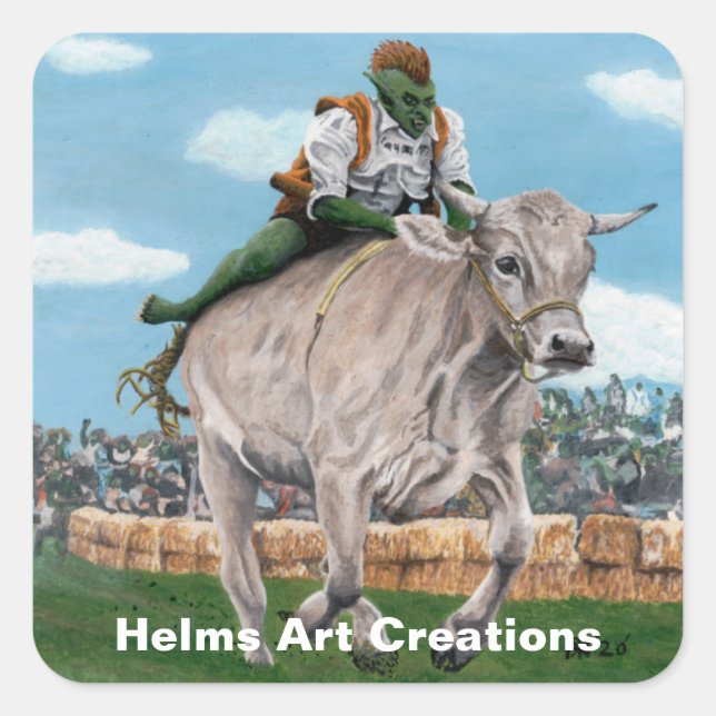 Stickers Imaginaire Goblin Rider Ox Racer (Devant)