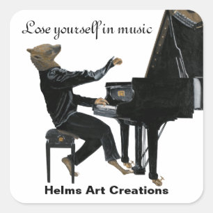Stickers Imaginaire Piano Musique Hyena