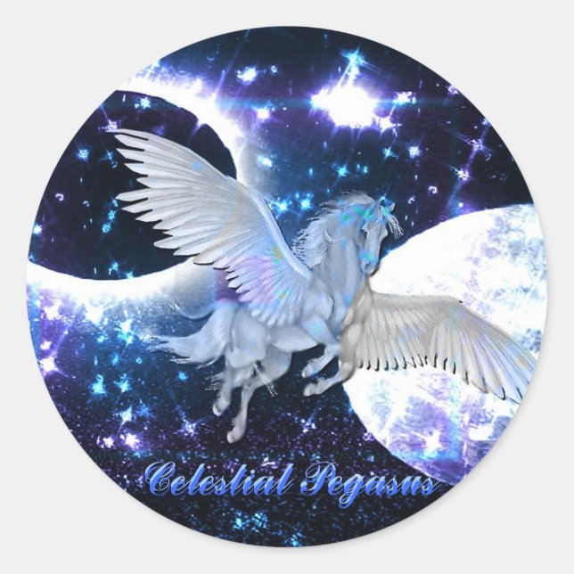 Stickers Imaginaire Starry Night Pegasus (Devant)