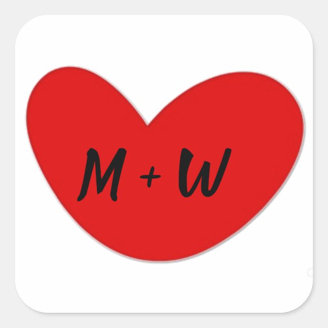 Stickers Initiales Coeur (Devant)