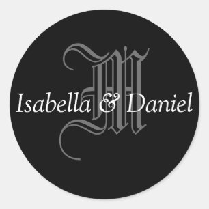 Stickers initiaux Monogrammes de mariage personnal