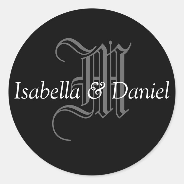 Stickers initiaux Monogrammes de mariage personnal (Devant)