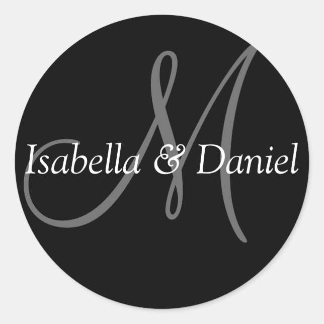 Stickers initiaux Monogrammes de mariage personnal (Devant)
