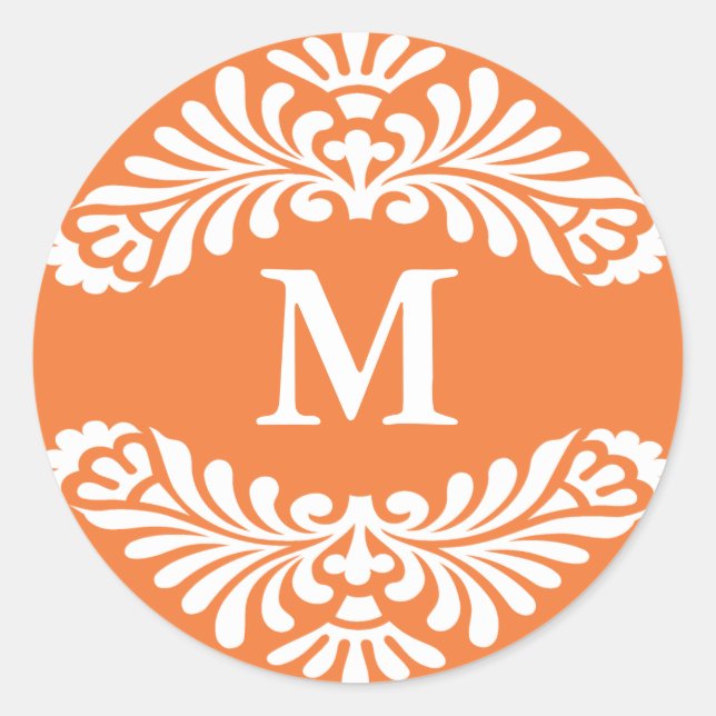 Stickers initiaux Monogrammes ::Rose corallien - O (Devant)