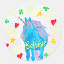 Stickers Inspirationnels Unicorne auto-fabriqués