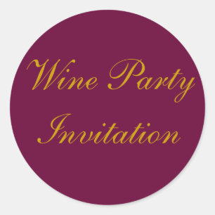 Stickers Invitation Vin - Deux tailles