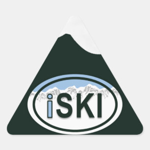 Stickers "iSKI" Oval Mountain Tag