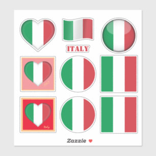 stickers Italie & Drapeau italien, Coeur /sports