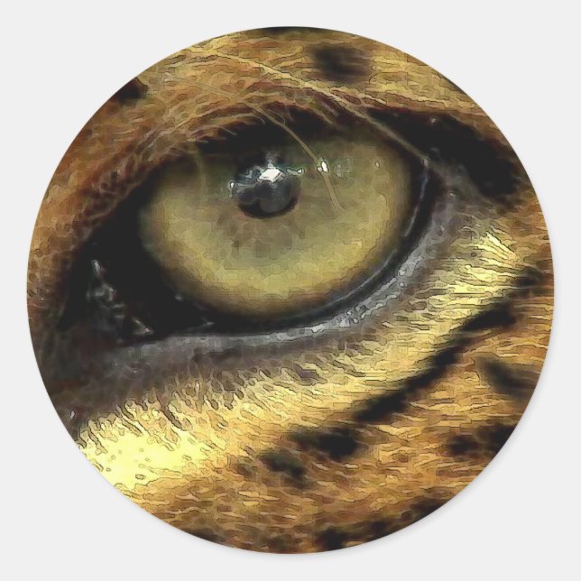 Stickers Jaguar Eye Espèces en voie de disparition (Devant)