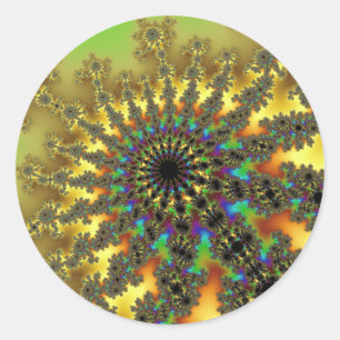 Stickers Jaune Gold Burning Grand Rond