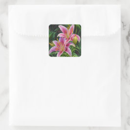 Stickers Joli rose Lily Fleurs
