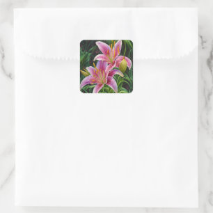 Stickers Joli rose Lily Fleurs
