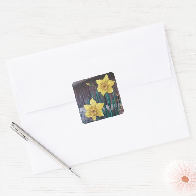 Stickers jonquilles jaunes (Enveloppe)