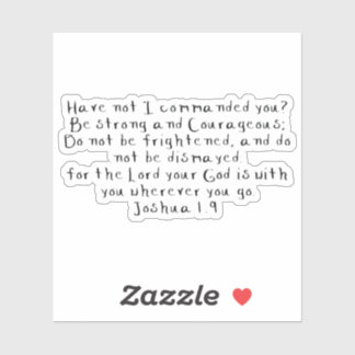 Stickers "Joshua 1:9" en vinyle coupé sur mesure