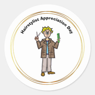 Stickers Jour d'Appréciation des coiffeurs masculi