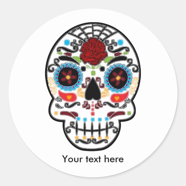 Stickers Jour du crâne de sucre de la partie morte (Devant)