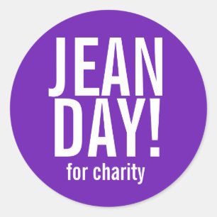 Stickers Jour Jean violet simple