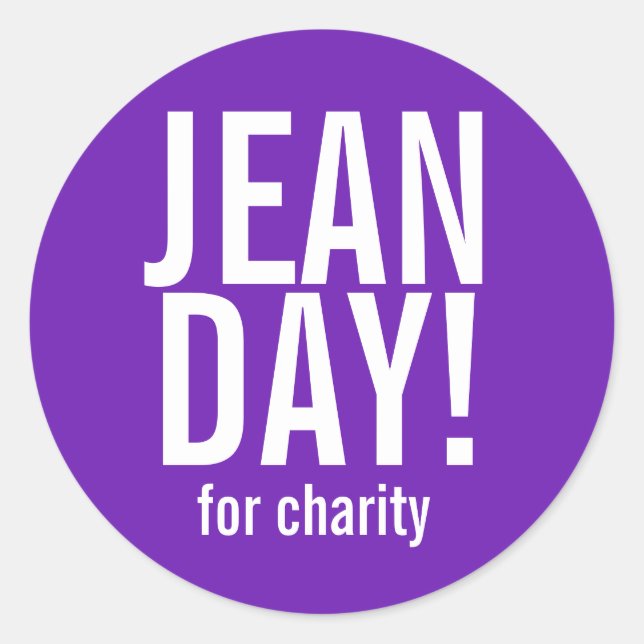 Stickers Jour Jean violet simple (Devant)