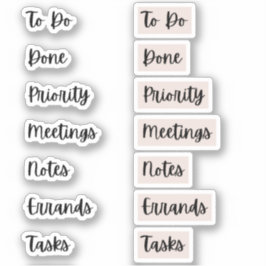 Stickers Journal à puces de productivité | Rose