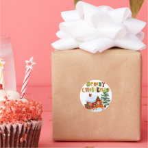 Stickers Joy Christmas Deer et Sled