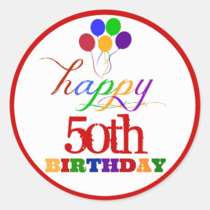 Stickers Joyeux Anniversaire avec âge personnalisé
