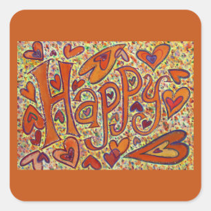 Stickers Joyeux Art Décal Word Inspirationnel