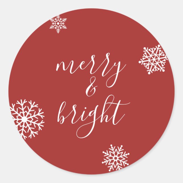 Stickers Joyeux & Bright Christmas Snowflakes (Devant)