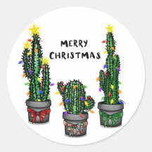 Stickers Joyeux Cactus Noël