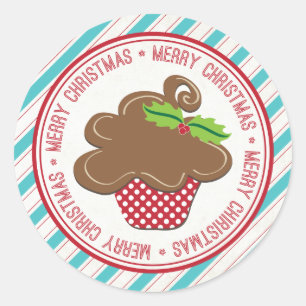 Stickers Joyeux Cupcake de Noël
