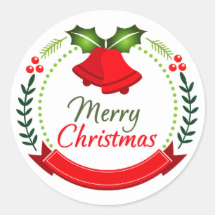 Stickers Joyeux éléments de couronne de Noël