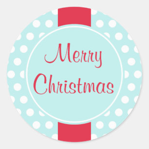Stickers Joyeux Noël Blue Retro