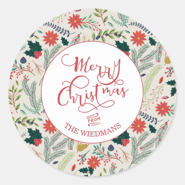 Stickers Joyeux Noël Personnalisé (Devant)