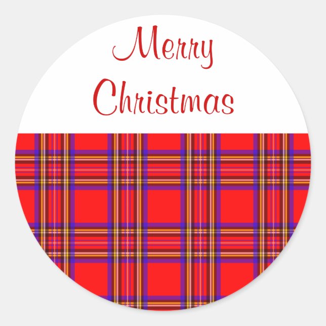Stickers Joyeux Noël Plaid (Devant)