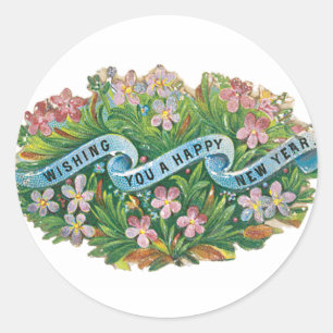 Stickers Joyeux Nouvel An - Design vintage